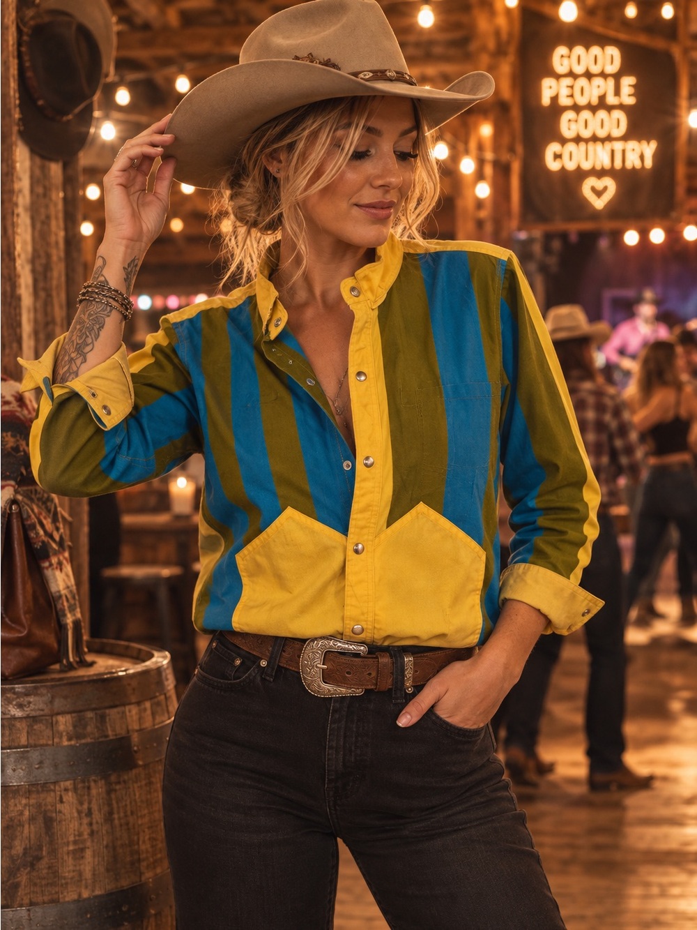 Handmade Vintage Western Shirt – Heavy Cotton – One of a Kind